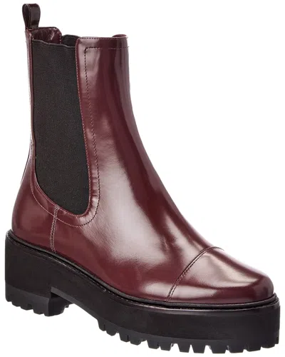 Alexandre Birman Christina 45 Leather Platform Boot In Brown