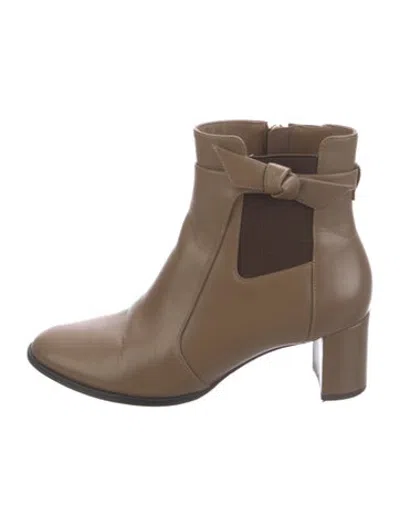 Pre-owned Alexandre Birman Leather Chelsea Boots In Brown