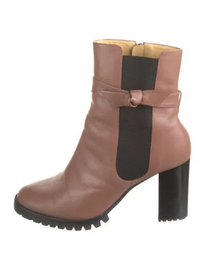 Pre-owned Alexandre Birman Leather Chelsea Boots In Neutrals