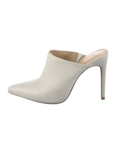 Pre-owned Alexandre Birman Leather Mules In White
