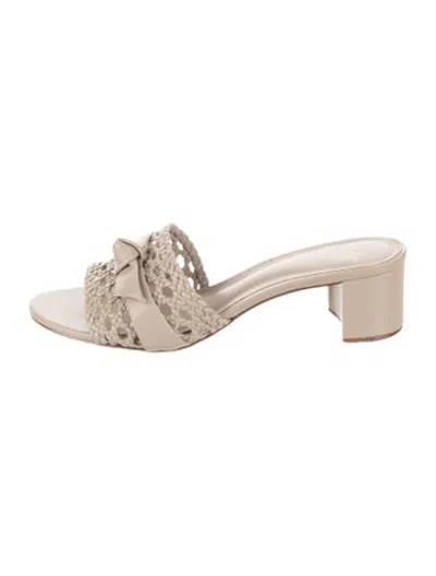 Pre-owned Alexandre Birman Leather Slides In Neutrals