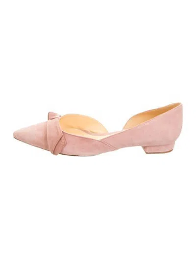 Pre-owned Alexandre Birman Suede Flats In Pink