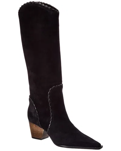 Alexandre Birman Victoria Saddle 60 Suede Knee-high Boot In Multi
