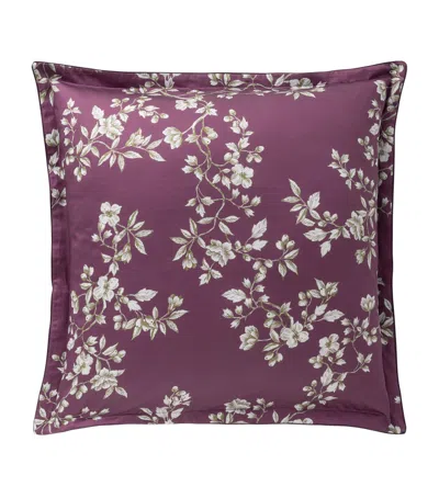 Alexandre Turpault Organic Cotton Vivienne Oxford Square Pillowcase In Purple