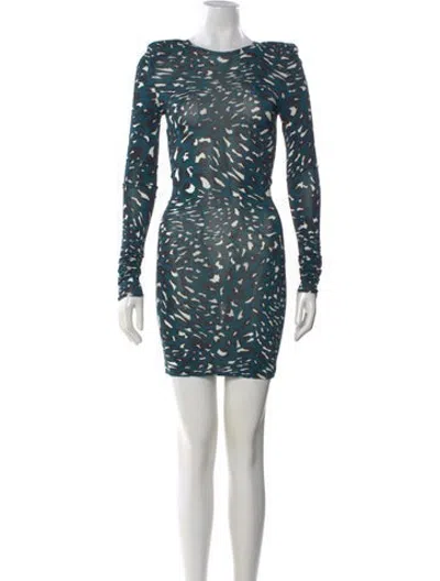 Pre-owned Alexandre Vauthier Animal Print Mini Dress In Multicolor