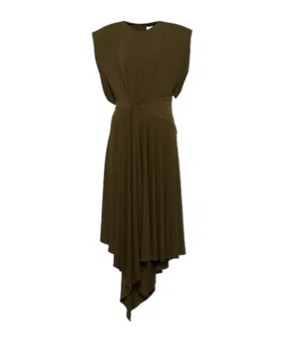 Alexandre Vauthier Asymmetric Jersey Midi Dress In Green