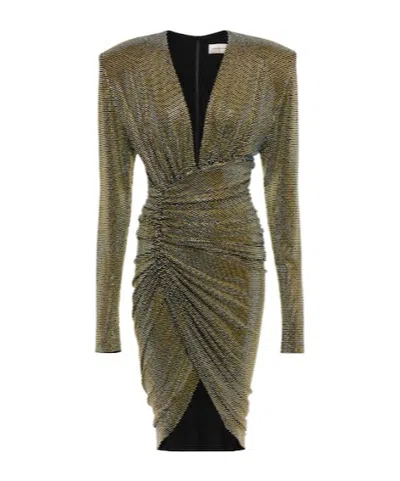 Alexandre Vauthier Crystal-embellished Jersey Minidress In Green