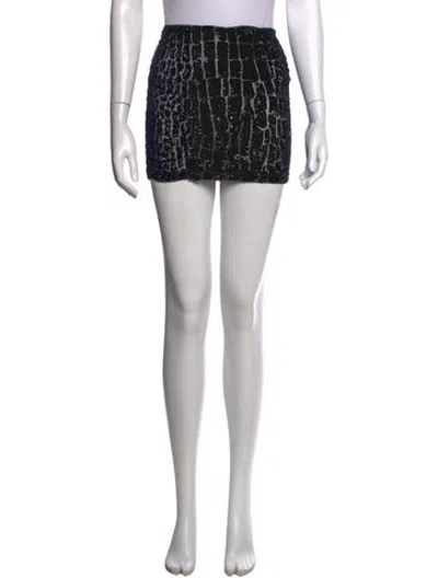 Pre-owned Alexandre Vauthier Patterned Mini Skirt In Green