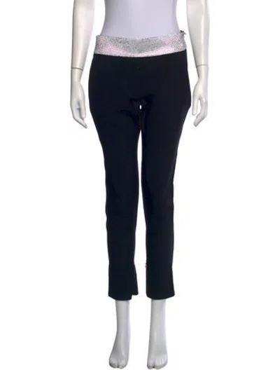 Pre-owned Alexandre Vauthier Straight Leg Pants In Black