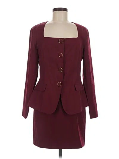 Pre-owned Alexia Admor Cocktail Dress In Burgundy