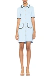 Alexia Admor Odette Knit Shirtdress In Halogen Blue