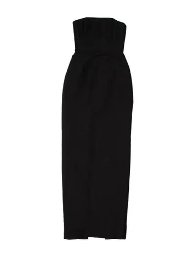 Pre-owned Alexia Maria Silk Long Dress In Black