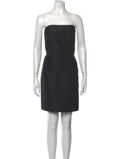 Pre-owned Alexia Maria Silk Mini Dress In Black