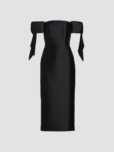Alexia Maria Women's Isabella Bow Midi-dress In Black