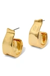 Alexis Bittar Molten Ribbon Hoop Earrings In Gold