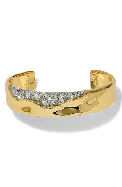 Alexis Bittar Solanales Crystal Cuff Bracelet In Gold