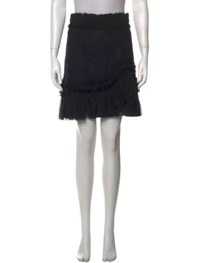 Pre-owned Alexis Lace Pattern Mini Skirt In Black