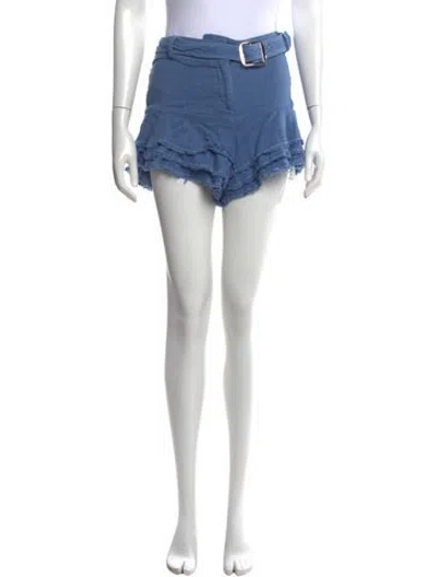 Pre-owned Alexis Linen Mini Shorts In Blue