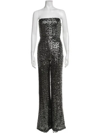 Pre-owned Alexis Nylon Strapless Jumpsuit In Grey