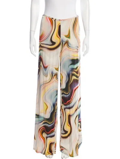 Pre-owned Alexis Nylon Wide Leg Pants In Neutrals