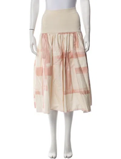 Pre-owned Alexis Patterned Midi Length Skirt In Neutrals