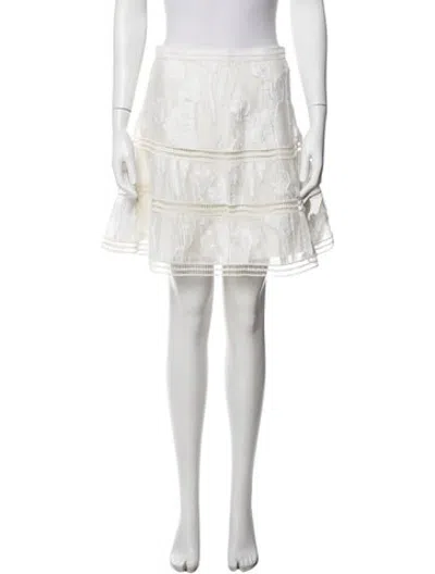 Pre-owned Alexis Patterned Mini Skirt In Neutrals
