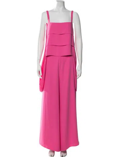 Pre-owned Alexis Pleated Accents Pant Set In Pink