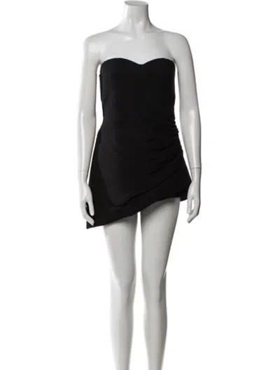 Pre-owned Alexis Strapless Jumpsuit In Black