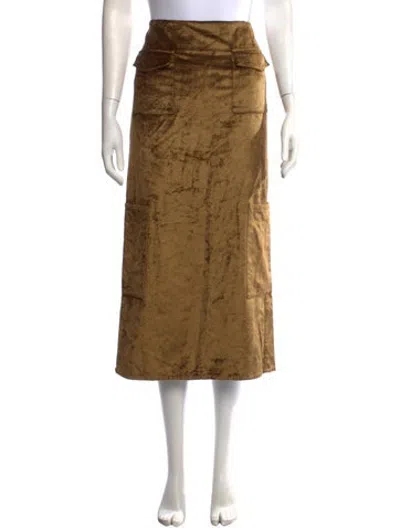 Pre-owned Alfie Long Skirt In Brown