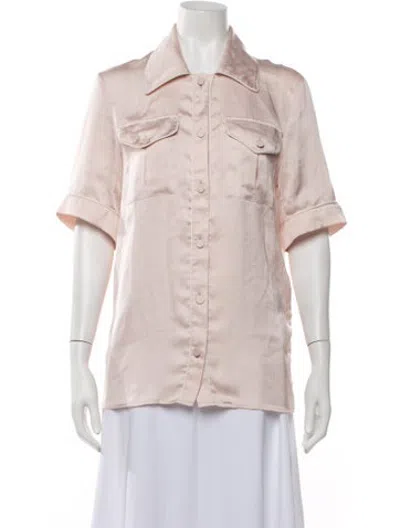 Pre-owned Alice Mccall Short Sleeve Button-up Top In Pink