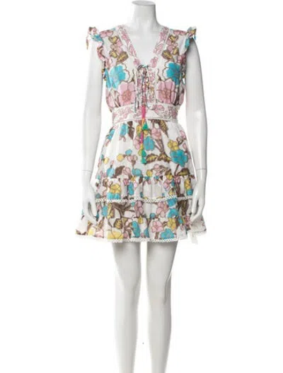 Pre-owned Alicia Bell Floral Print Mini Dress In Multicolor