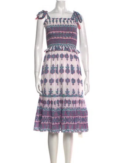 Pre-owned Alicia Bell Printed Midi Length Dress W/ Tags In Pink