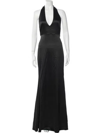 Pre-owned Aliétte Halterneck Long Dress W/ Tags In Black