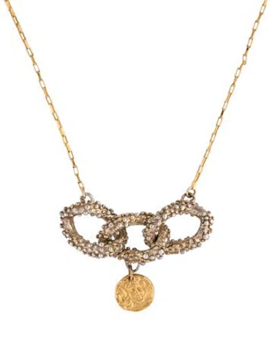 Pre-owned Alighieri Two-tone Pendant Necklace, 16.5" In Multicolor