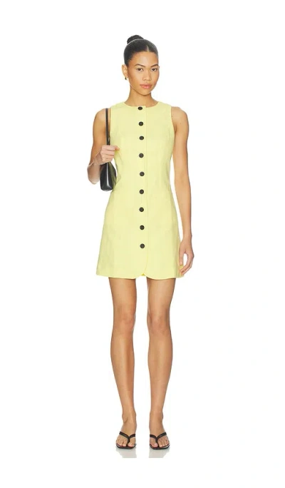 Aligne Leah Linen Mix Dress In Lemon