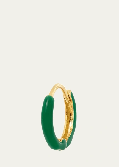 Alison Lou 14k Gold Mini Huggie Earring, Single In Vert