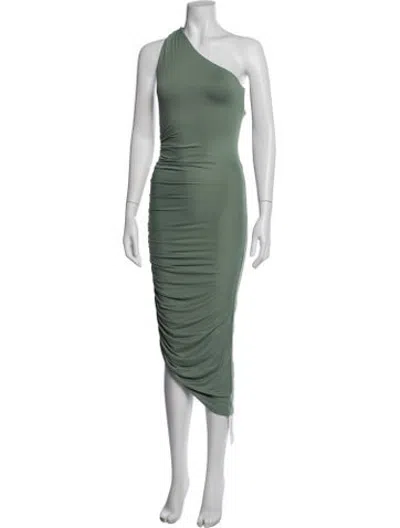 Pre-owned Alix Nyc Nylon Midi Length Dress In Green