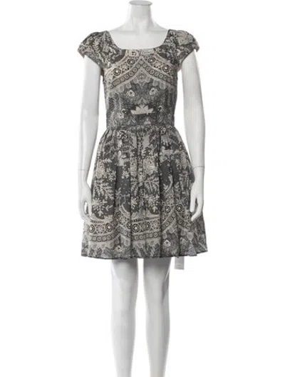 Pre-owned Allen Schwartz Patterned Mini Dress In Multicolor