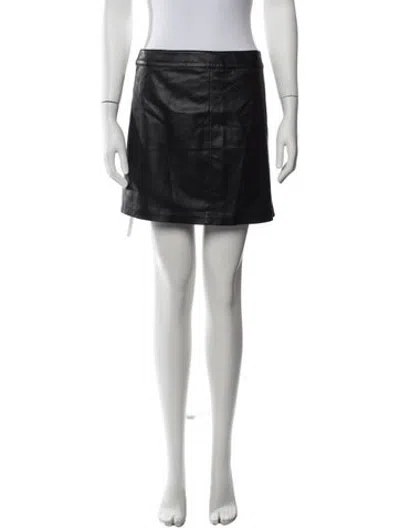 Pre-owned Allsaints Beaded Accents Mini Skirt In Black