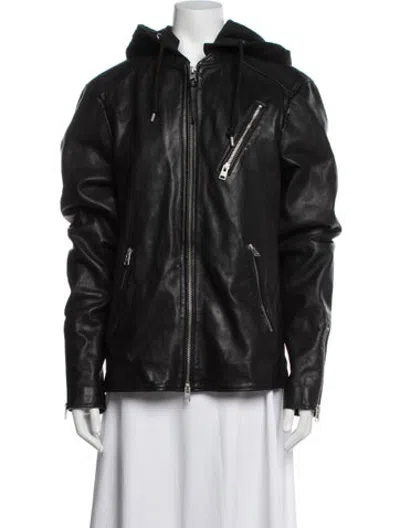 Pre-owned Allsaints Biker Jacket In Black