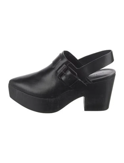 Pre-owned Allsaints Leather Slingback Pumps In Black