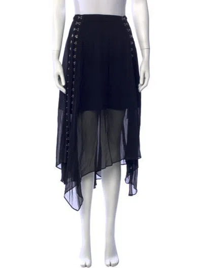 Pre-owned Allsaints Midi Length Skirt In Black