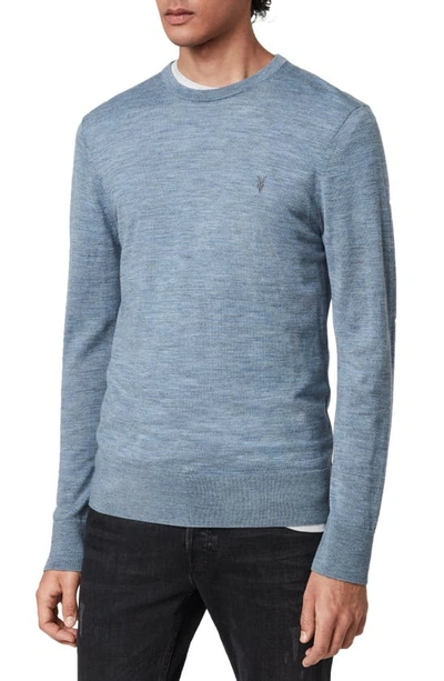Allsaints Mode Slim Fit Wool Sweater In Dusty Blue