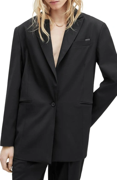 Allsaints Nellie One-button Blazer In Black