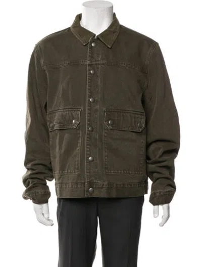 Pre-owned Allsaints Trucker Jacket In Green