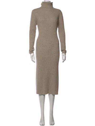 Pre-owned Allude Cashmere Turtleneck Sweater In Neutrals