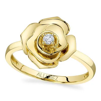 Allurez Diamond Flower Ladies Ring 14k In Gold