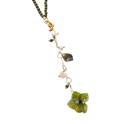 Alma Dos Mares Algae Reef Necklace In Green