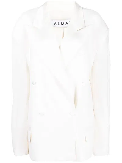 Almaz Double-breasted Oversized Blazer In Neutrals