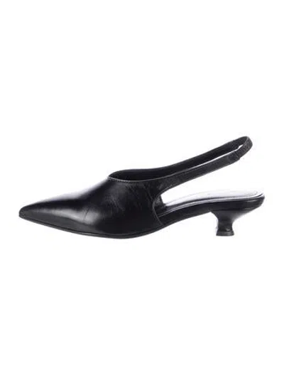 Pre-owned Alohas Patent Leather Slingback Pumps In Black